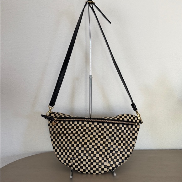 Clare V Handbags - Clare V Black and Tan Checkered Crossbody Bag